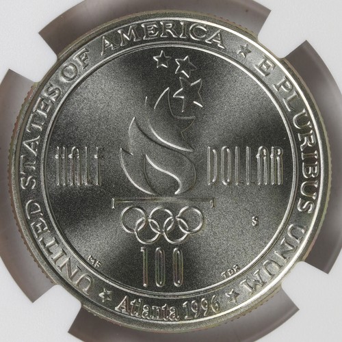 1996-S 50c Olympics Swimming Commemorative Half Dollar NGC MS69 - Picture 4 of 4