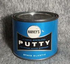 Vintage HARVEY'S ELASTIC STAINLESS PLUMBER'S PUTTY-W/PUTTY