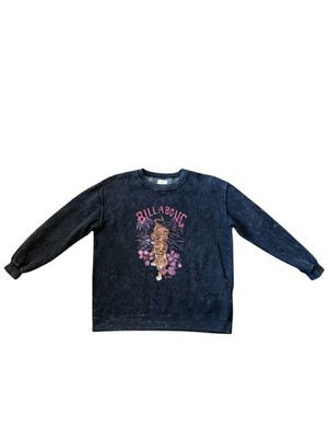 Billabong Tiger Sweater Pull Over Black Girls Size Large 15-17 Good Condition