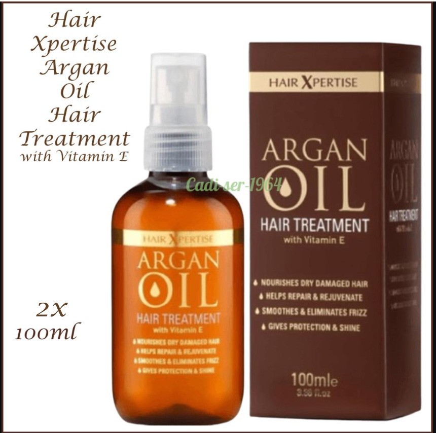 Hair Xpertise Argan Oil Hair Treatment with Vitamin E 100ml x2 NEW