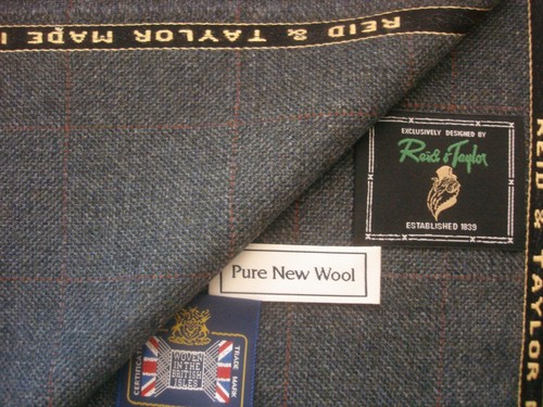 Reid & Taylor WOOL (Woollen) PLAID JACKETING FABRIC MADE IN SCOTLAND = 2.0 m. - Picture 9 of 11