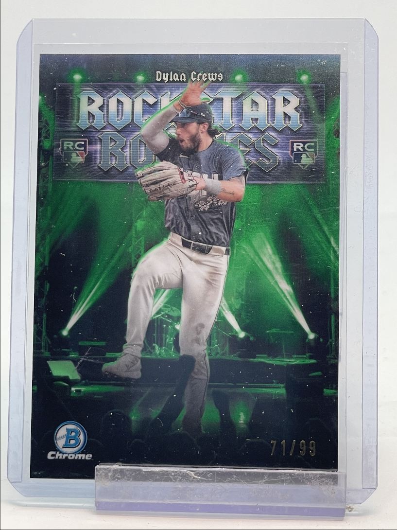 DYLAN CREWS 2025 BOWMAN CHROME ROCKSTAR ROOKIES GREEN RC /99 Q0122