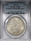 1897-P Morgan Dollar PCGS AU58 VAM 6A Pitted Reverse TOP 100 $1