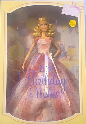 Barbie 2014 Birthday Wishes Doll BCP64 Boxed Unopened 12 in Blonde Wavy