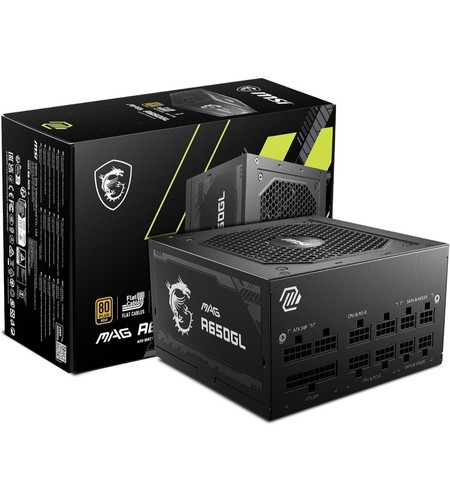 MSI MAG A650GL 650 Watt Power Supply NEW 80 Plus Gold, Flat Cables & Single Rail - Photo 4/13