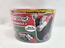 75ft Expandable Garden Water Hose 3/4" Pocket Hose Silver Bullet w/ Spray Nozzle