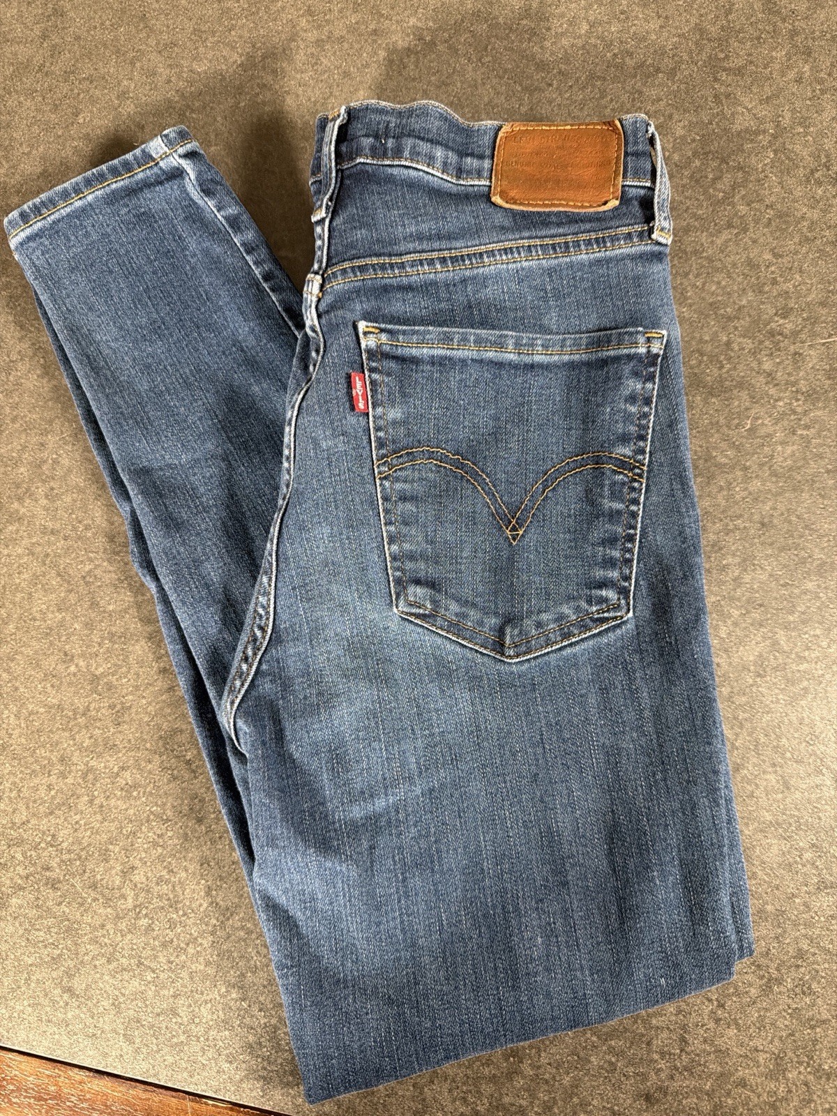 Women’s Jeans Levi’s Mile High Super Skinny Size W28 L30 Dark Wash Stretch Denim