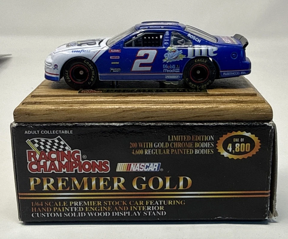 Rusty Wallace #2 Miller LIte 1997 Racing Champions Premier Gold 1 of 4800 1:64 - Image 2 of 4