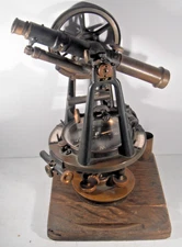 C L BERGER TRANSIT In Original Wooden Crate Serial Number 15897 1920's?