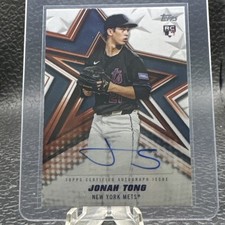 JONAH TONG RC Auto Stars 2026 Topps Series 1 BSA-JOT New York Mets Awesome