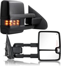 Tow Mirrors for 14-19 Chevy Silverado GMC Sierra Power Folding Textured Black