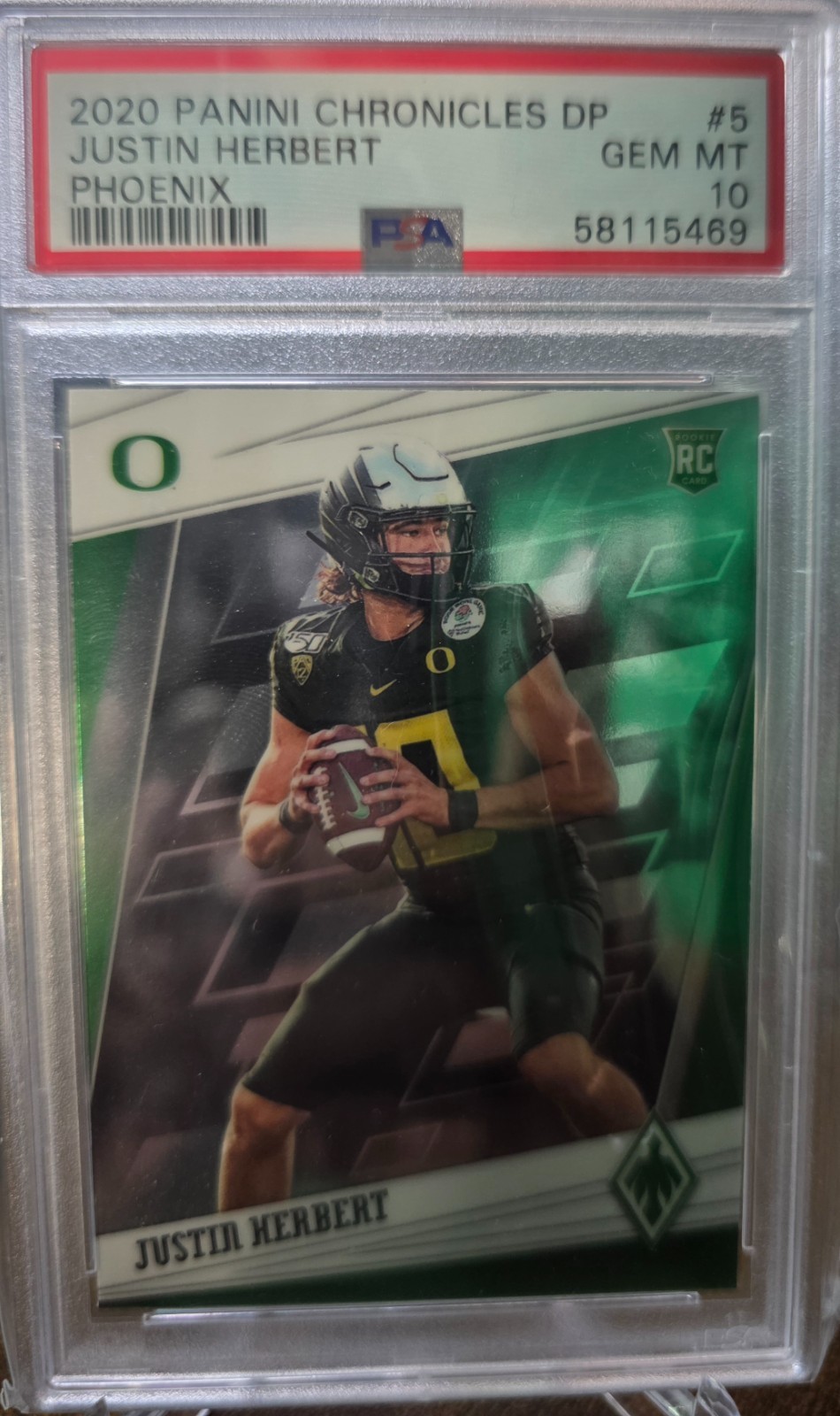 Justin Herbert Panini Chronicles Draft Picks Phoenix #5 Base