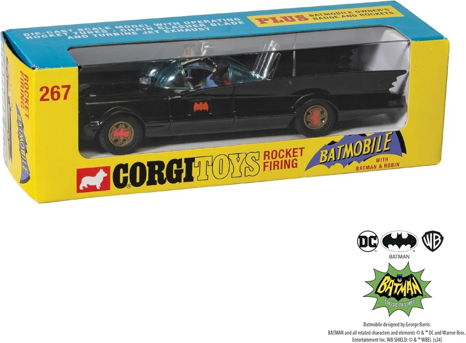 Corgi RT26701 Diecast Cars-RT26701 Batmobile with Batman and Robin-Men, Women &  - Photo 4/4