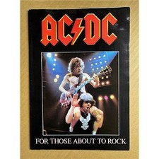AC/DC - FOR THOSE ABOUT TO ROCK PROGRAMME - 1982 GLOSSY COLOUR BOOKLET - UK