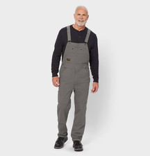 Duluth Men's DuluthFlex Fire Hose Bib Overalls - Gunmetal