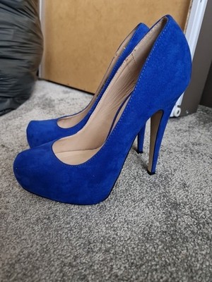 Carvery Royal Blue High Heel Shoes Size UK