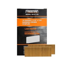 Freeman 18-Gauge 1-1/4" Narrow Crown Staples  1000 Count  NS18-125
