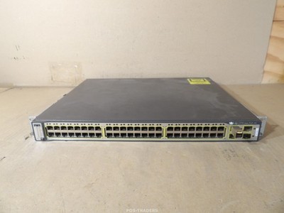 Cisco Catalyst 3750 Series Ethernet Switch WS-C3750-48PS-S V06 + SFP GLC-T