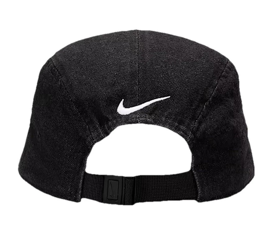 Nike Fly Just Do It Black Washed Denim Unstructured 5 Panel Cap M