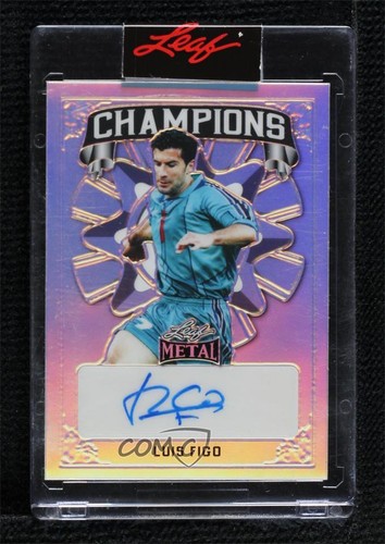 Luis Figo #C-LF1 2022 Leaf Metal Champions Autographs card