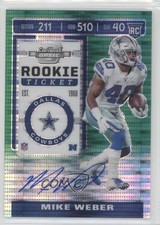 2019 Panini Contenders Optic Green Pulsar Prizm 10/27 Mike Weber #187 Auto 0sf1