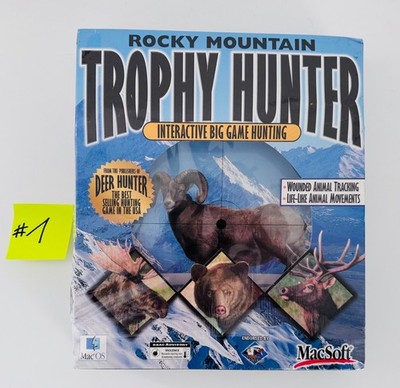 NEW SEALED Vintage 1998 Rocky Mountain Trophy Hunter PC Game BIG BOX CD-Rom    