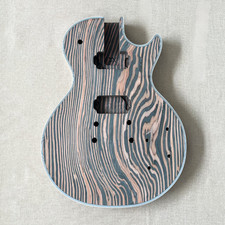 DIY Electric Guitar Kit Zebrawood Body Fretboard Neck Golden Part Multi Binding