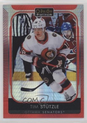 2021-22 O-Pee-Chee Platinum Red Prism 195/199 Tim Stutzle #5 00d2