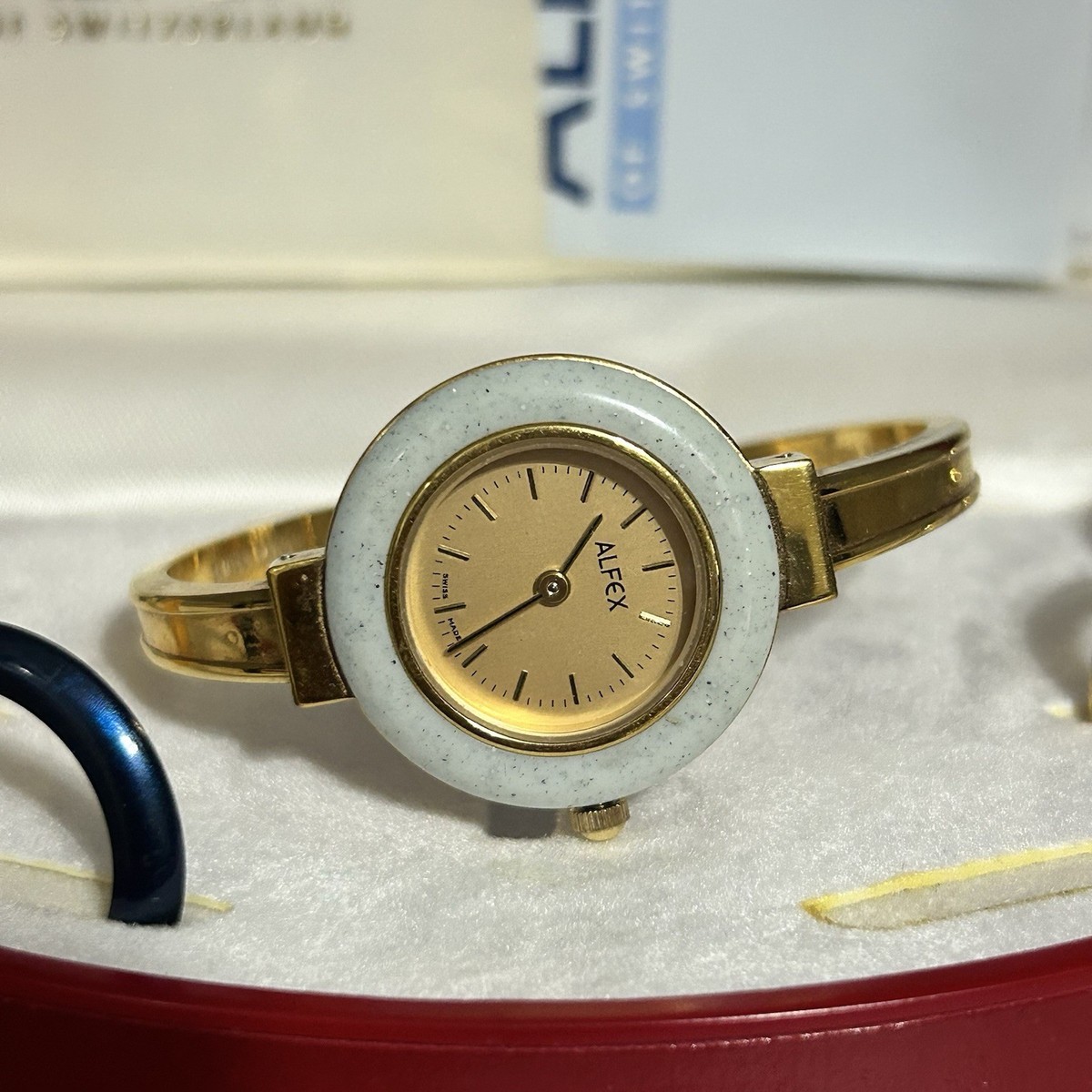 Vintage ALFEX Swiss Made Women's Bangle Watch Interchangeable