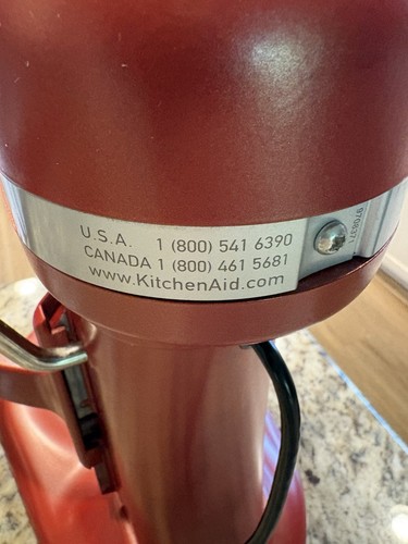 kitchen aid stand mixer professional 600 6qt red no bowl READ!!