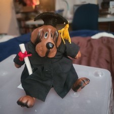 Graduation Gift - DEE PLOMA DOG - 6" Russ - Plush With Ceramic Head And Legs NWT