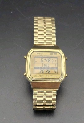 1980 Vintage Pulsar Digital Chronograph Men s Watch W040-5000 New Battery