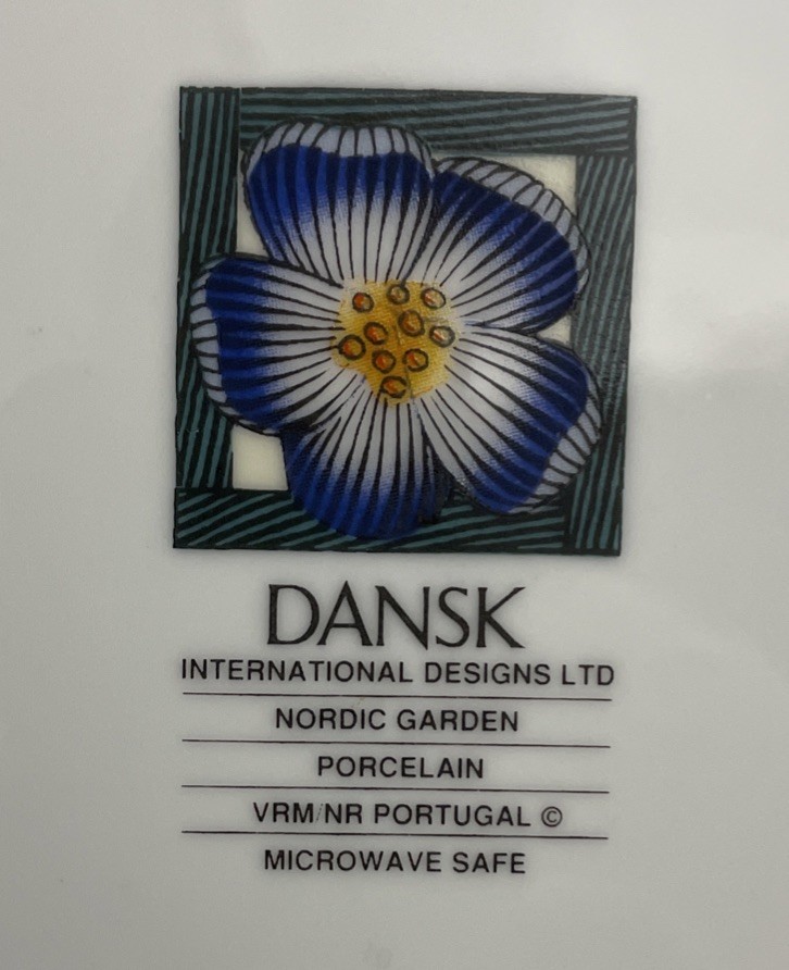 Set of 4 Dansk NORDIC GARDEN Salad Plates 9” Thailand 