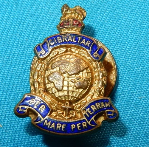WW2 ERA ROYAL MARINES REGIMENT MILITARY SWEETHEART LAPEL BADGE WORLD WAR II