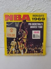 Vintage 1969 NBA Highlights Super 8mm Color Film, LA Lakers Jerry West Box Cover