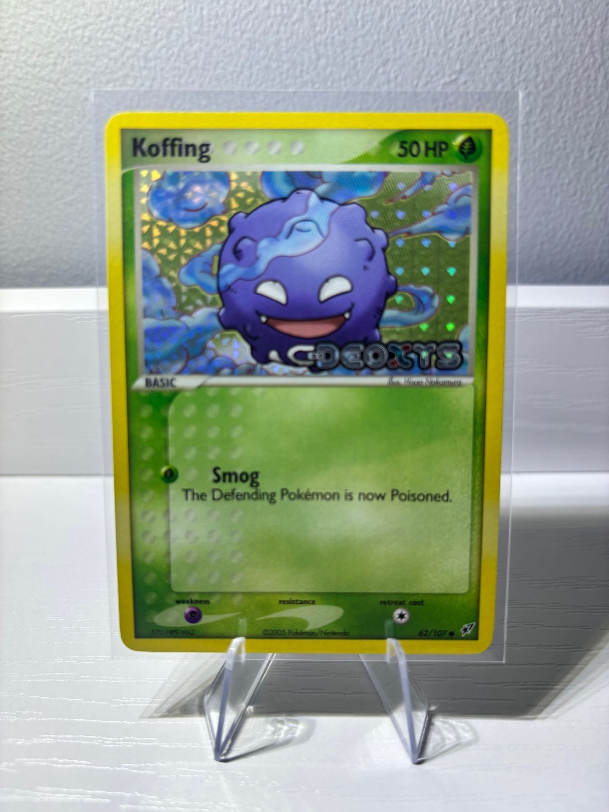 Koffing 62/107 Ex Deoxys Reverse Holo Foil Stamped 2005 Pokemon Card LP