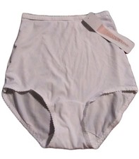 NEW NWT Shadowline size Small nylon womens granny high waist panties panty white