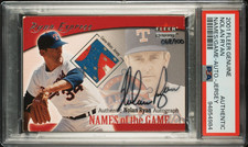 Nolan Ryan 2001 Fleer Genuine Names of the Game Auto Patch 068/100 PSA Rangers