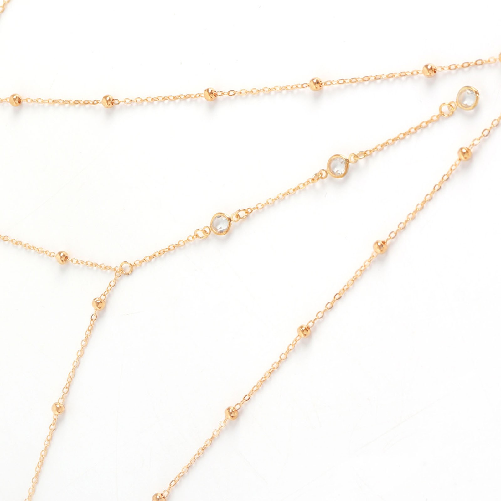 Rhinestone Body Chain Stylish Casual Tassel Crystal Bra Chain For Night Club