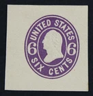 CKStamps: US Cut Square Stamps Collection Scott#U65 Unused H NG