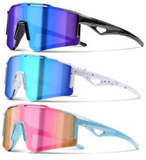 3PACK Kids Sunglasses Youth Baseball 3 Pack Black/Blue white/Blue blue/Pink