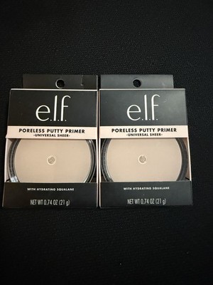 Lot of 2 e.l.f. Poreless Putty Primers~  hydrating   ~ Universal Sheer 0.74 Oz