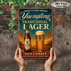 2D Flat,Tin Metal Signs Home Décor 8x12 Vintage Yuengling Traditional Lager Meta