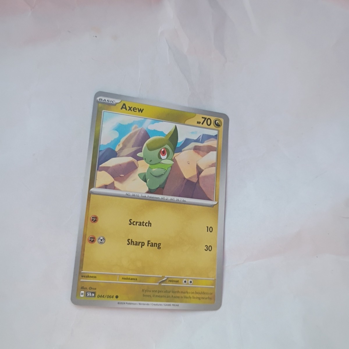 Axew Pokemon TCG Card 044/064