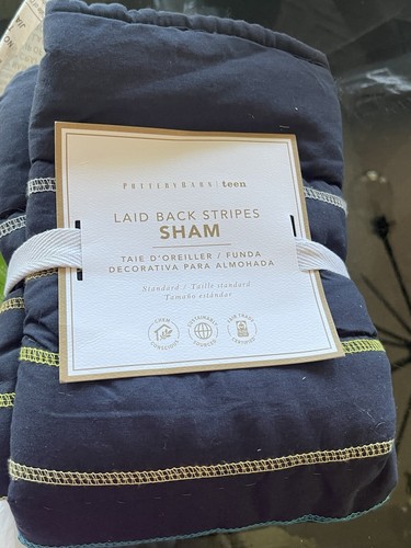 Pottery Barn Teen Laid Back stripes standard sham  New