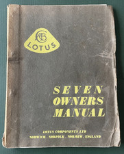 Lotus Seven Owners Manual 4th Edition Series Two/Three Rare item Good condition