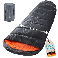 Skandika Vegas XXL Schlafsack RV links 220x110 schwarz Koppelbar Bis -12°C NEU