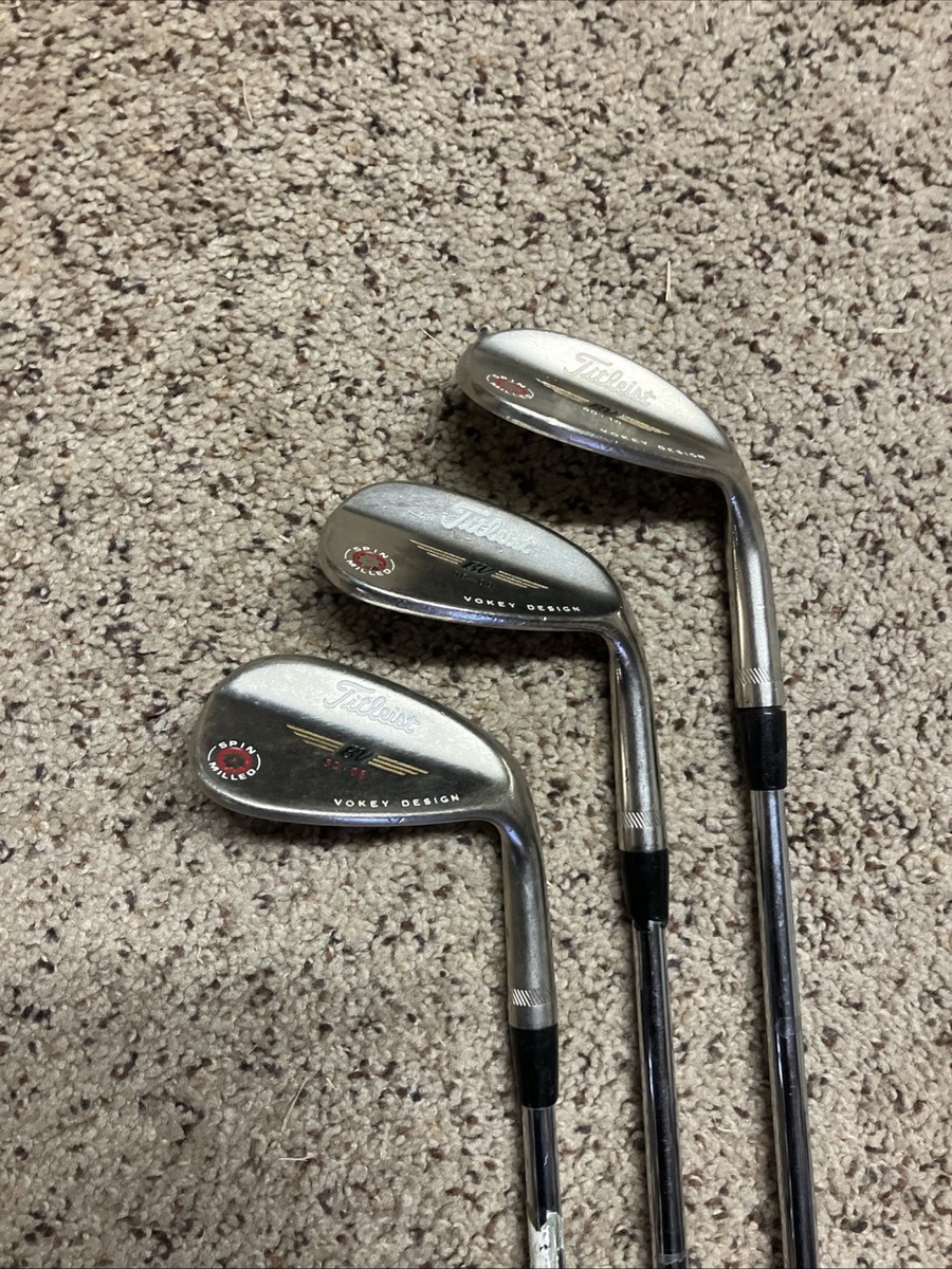 Titleist Vokey Spin Milled Black Nickel Wedge Set 52 56 60 Gap