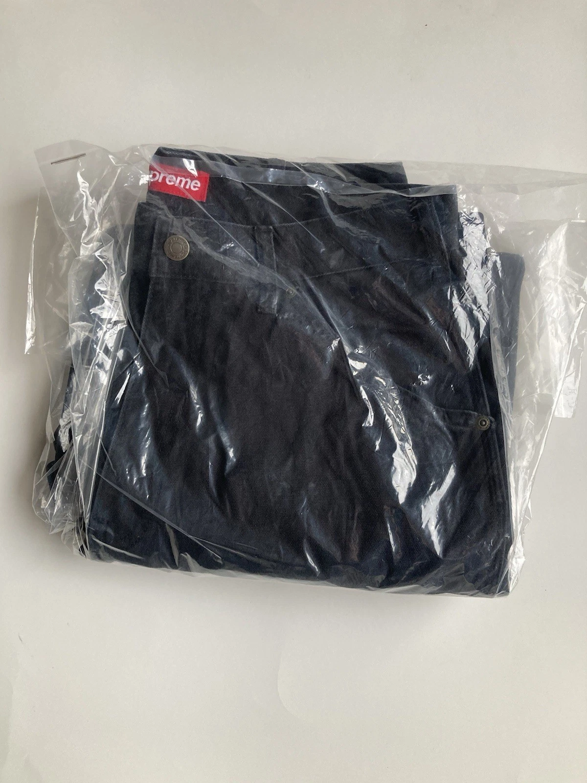 Pantalon de peintre double genou toile coton Supreme FW24 noir taille 30 neuf