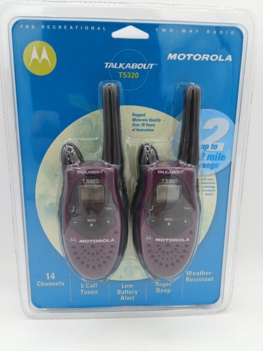 Motorola Talkabout T5320 Funksprechgerät Walkie Talkie 2er Set Neu Burgund